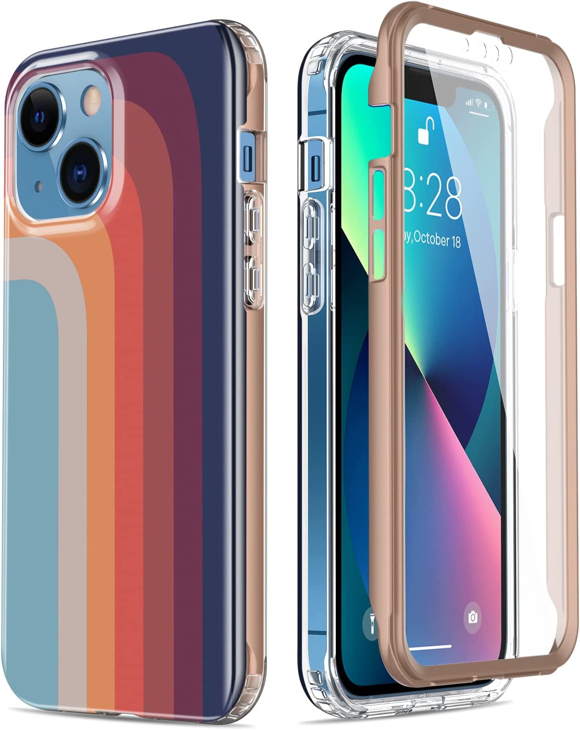iPhone 13 Mini Case with Built-in Screen Protector - Military Grade Shockproof Rugged Cover for Ultimate Protection | Perfect for Outdoor Adventures, Travel & Daily Use