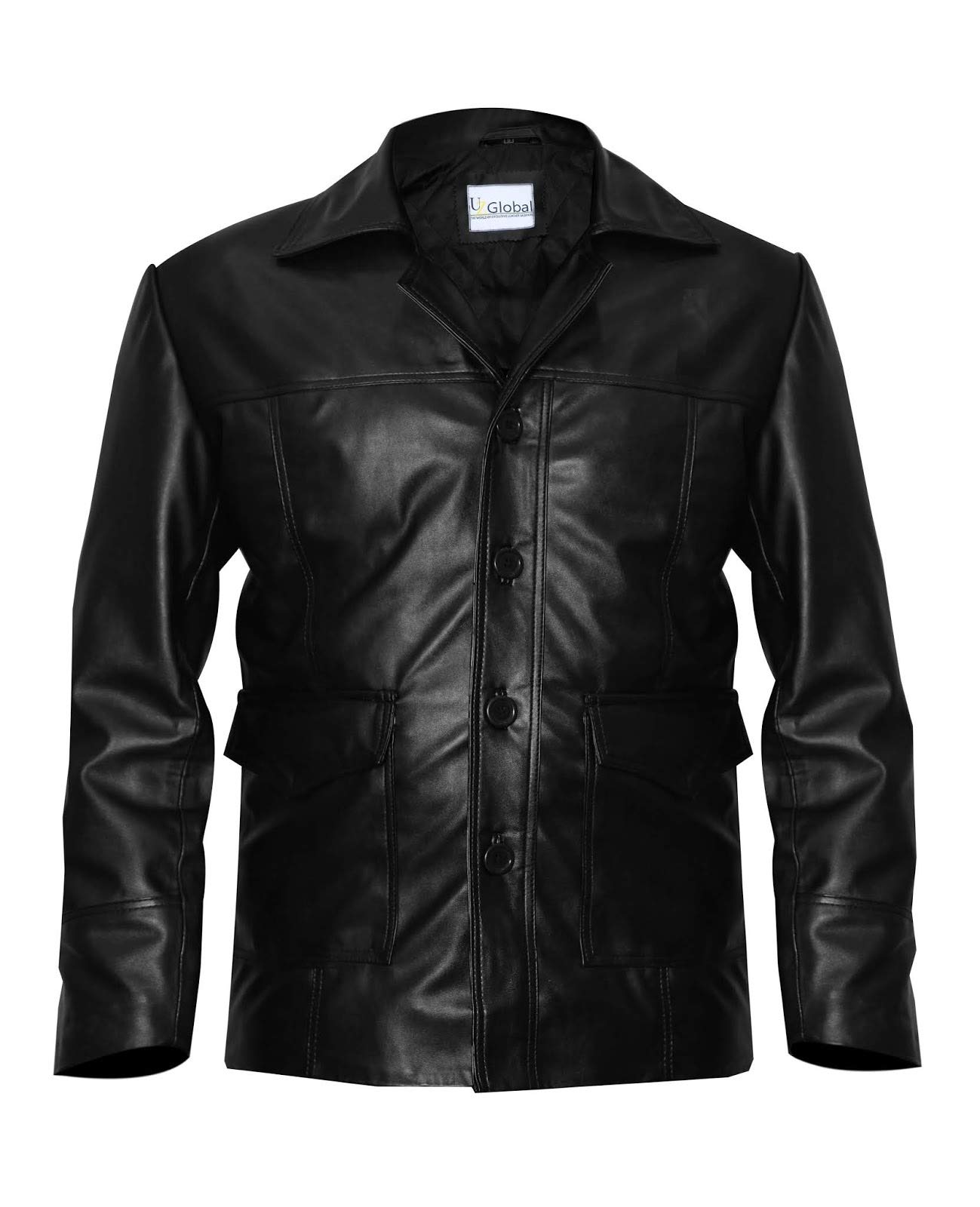 Stylish Black Faux Leather Jacket for Men - Premium Synthetic Leather Biker Jacket - Perfect for Motorcycle Riding, Night Out & Casual Wear