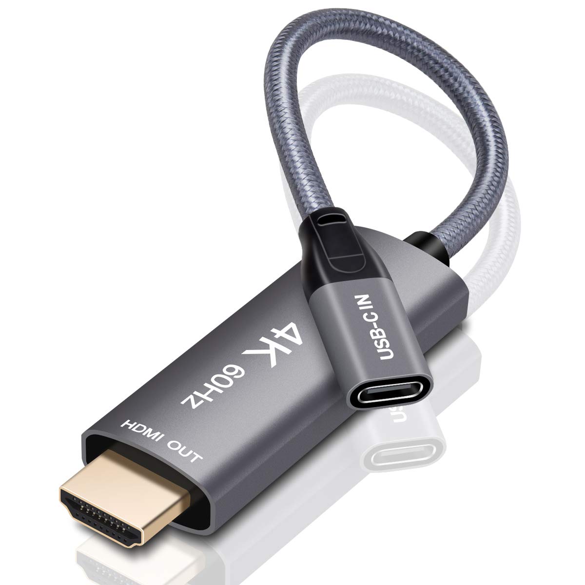 Elebase USB-C to HDMI Adapter 4K 60Hz - USB Type C Female to HDMI Male Converter - Thunderbolt 3 Compatible for MacBook Pro, MacBook Air, Chromebook Pixel - Perfect for Home Office, Presentations & 4K Video Streaming
