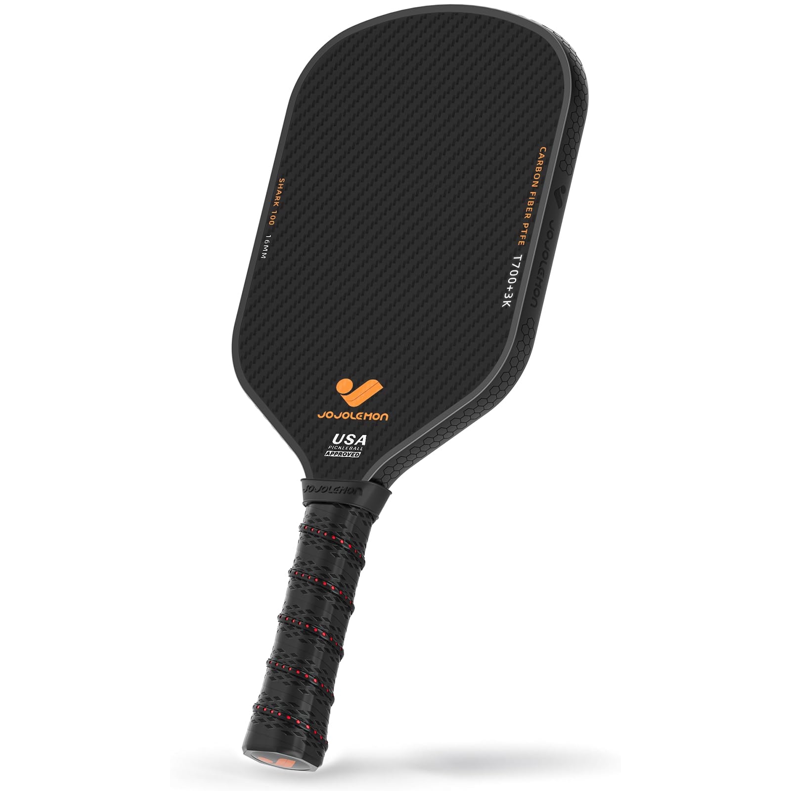 **Premium Carbon Fiber Pickleball Paddles - 16mm Shark Power Polymer Core for Ultimate Spin & Control | Perfect for Competitive Play & Outdoor Pickleball Games**