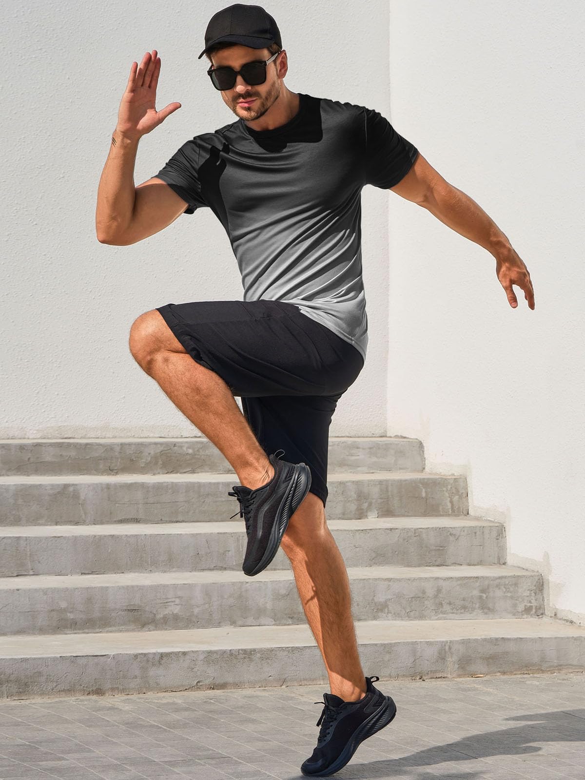RRHSS Men's Muscle Gym T-Shirts - Short Sleeve Workout Shirt, Bodybuilding Athletic Tee, 100% Cotton Comfort Fit - Perfect for Gym Training, Weightlifting & Casual Wear