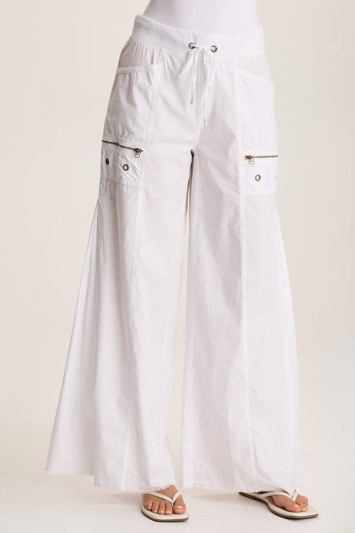 Coline Poplin Wide Leg Pants for Women - Comfortable High Waisted Linen Trousers - Casual Summer Palazzo Pants for Office, Travel & Everyday Wear