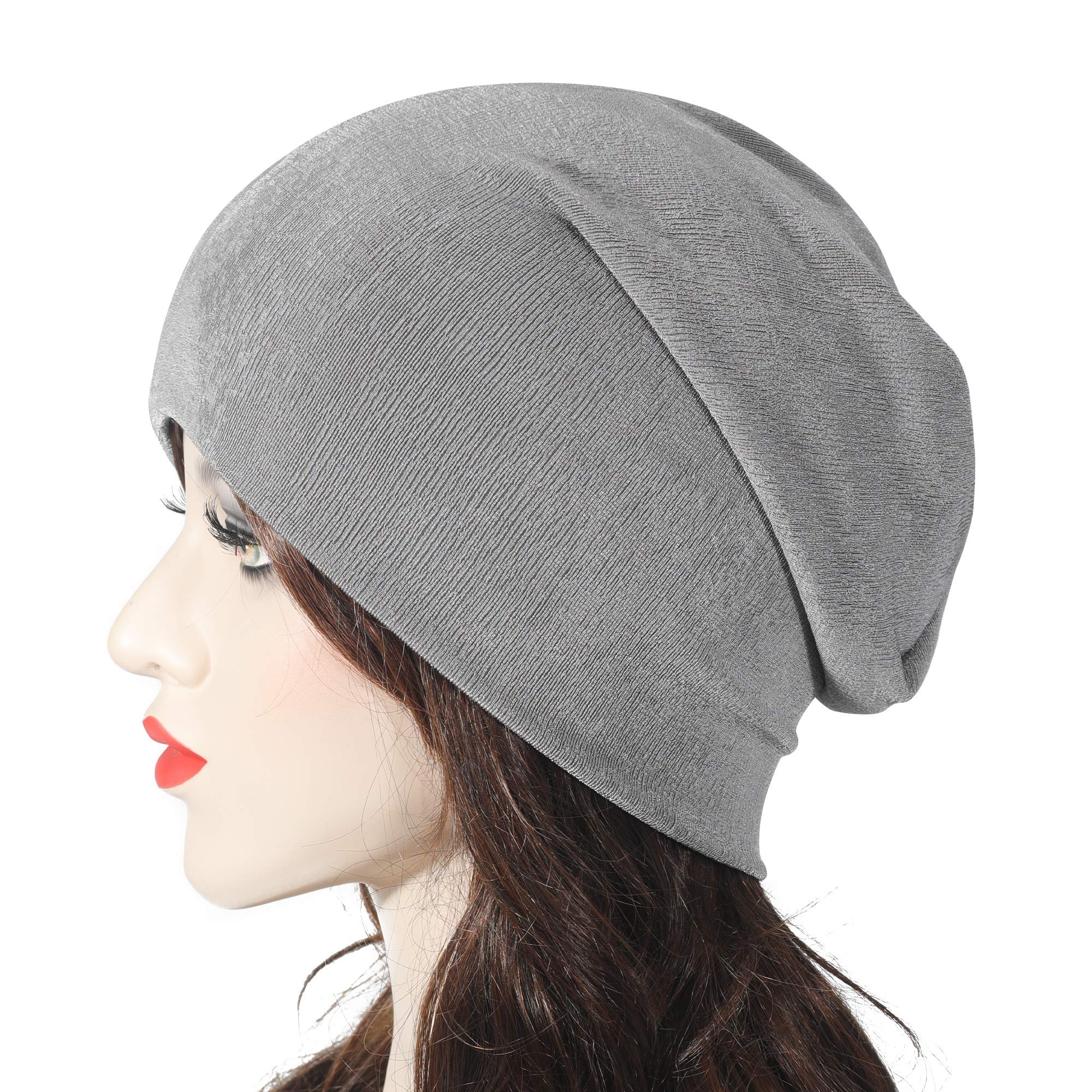 ZLYC Women's Fashion Knit Slouchy Beanie Hat - Thin Stretch Skull Cap for Winter Warmth & Casual Outfits | Perfect for Cold Weather, Outdoor Activities, and Street Style
