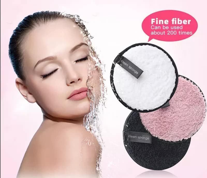 Fozzby Reusable Makeup Remover Sponge Pads - 3 Pack | Gentle Microfiber Facial Cleansing for Mascara & Eye Shadow | Perfect for Travel, Daily Makeup Removal & Sensitive Skin Care