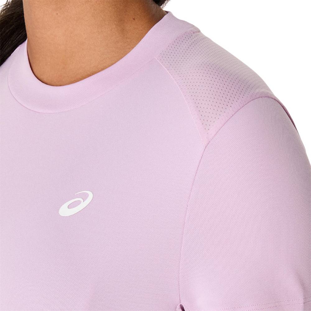ASICS Women's Tennis Court SS Top - Light Ube Color Short Sleeve Athletic Shirt for Women | Perfect for Tennis, Gym & Casual Wear