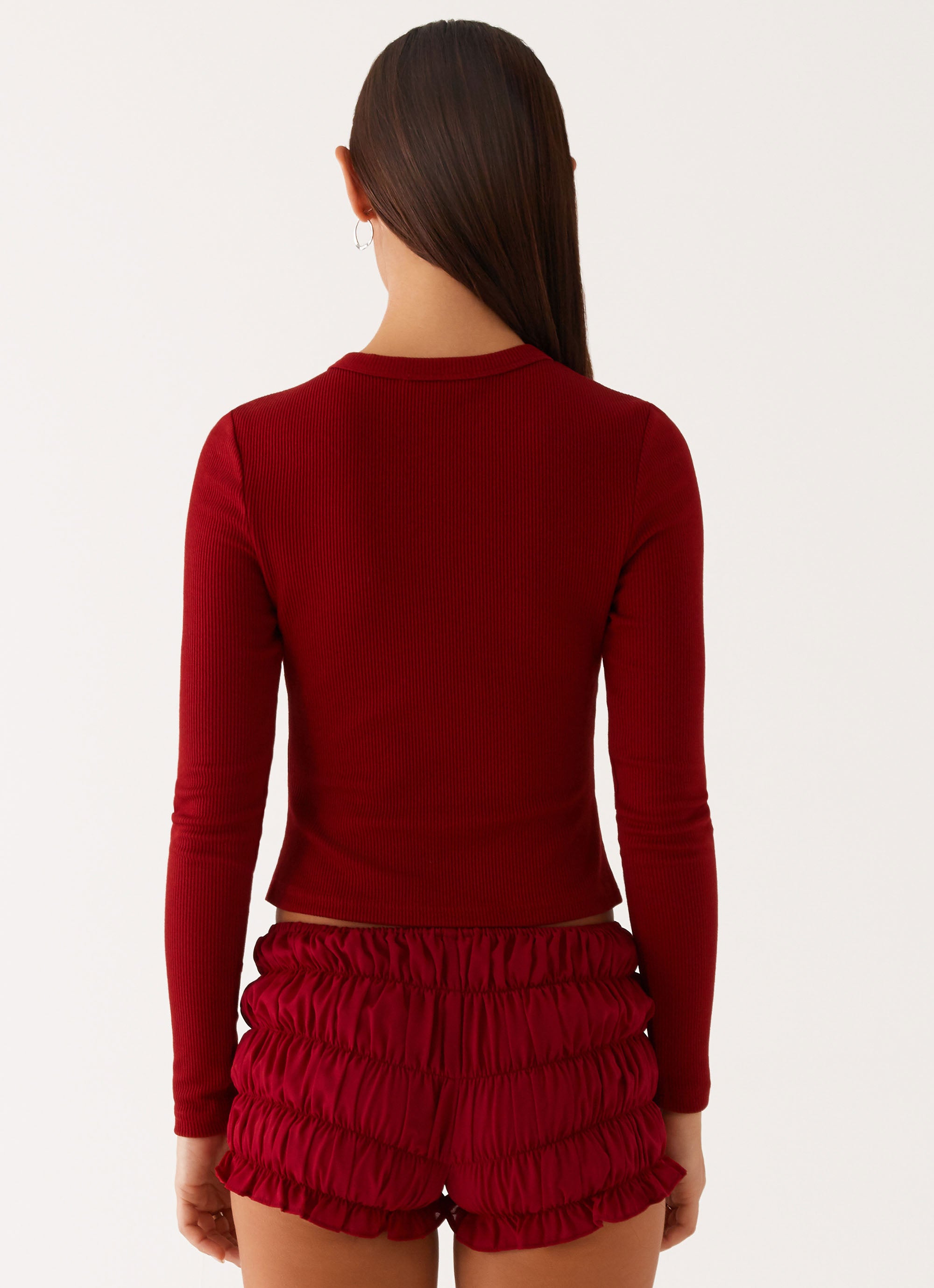Blair Buttoned Long Sleeve Blouse for Women - Stylish Red Casual Shirt for Work & Everyday Wear | Office Outfit, Date Night & Weekend Fashion