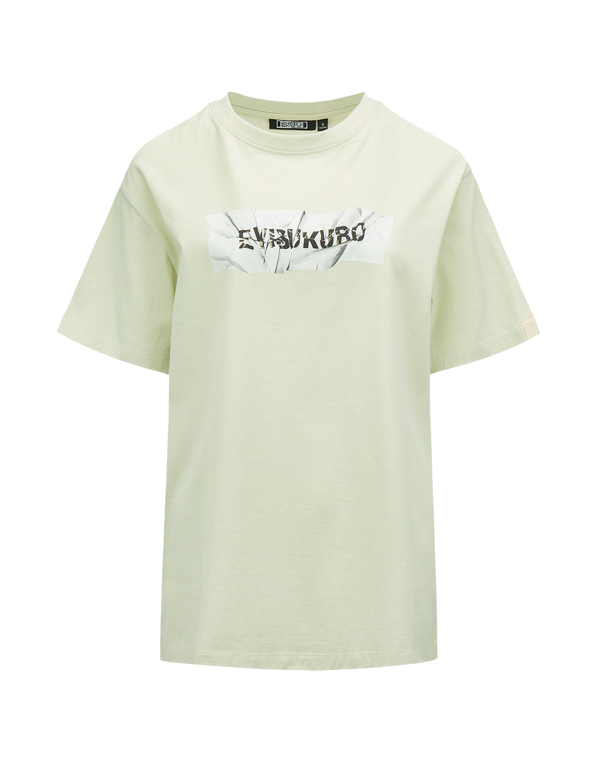 Crinkled Box Logo Print T-Shirt for Men & Women - Vintage Graphic Tee for Casual Wear, Street Style & Everyday Outfits