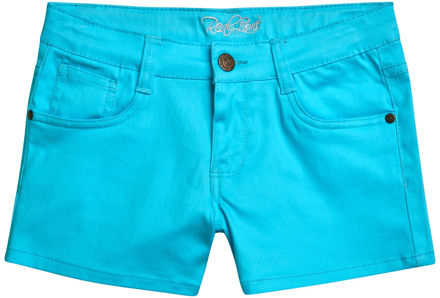 Real Love Girls Super Stretch Twill Shorts - Comfortable High Waist Summer Casual Shorts for Women & Teens | Perfect for Beach, Gym, Running & Everyday Wear