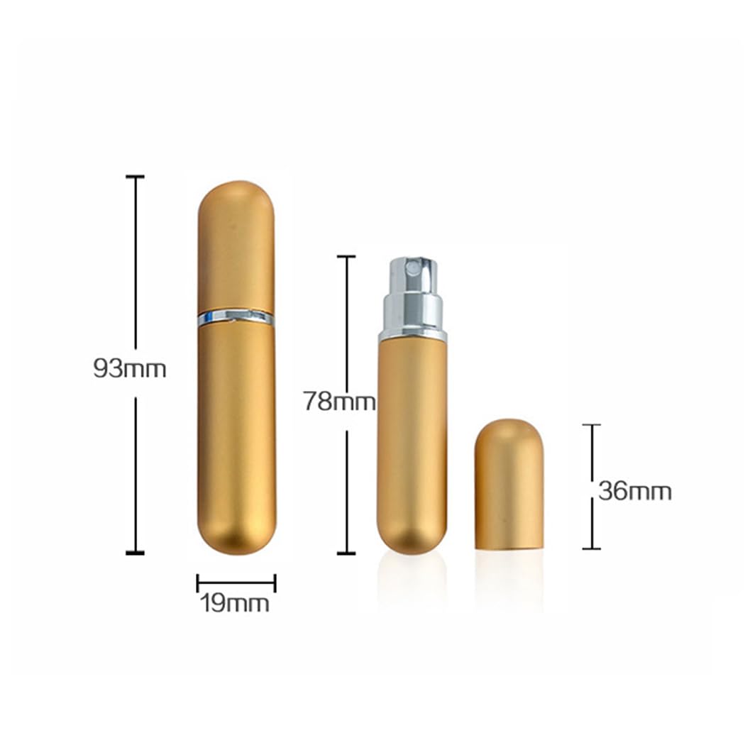 LusDoly 24-Pack 5ml Blue Mini Perfume Atomizer Bottles - Refillable Travel Spray Bottles for Perfume, Essential Oils, Cosmetic & Cleaning Liquids | Perfect for Travel, Gym, Home & Office Use