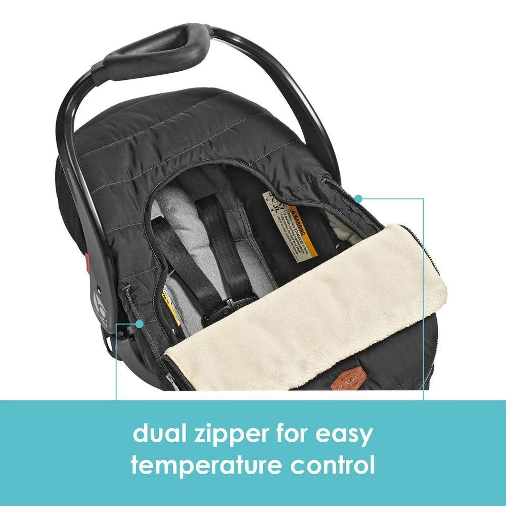 JJ Cole Car Seat Cover - Waterproof, Non-Slip Protection for Baby & Toddler Car Seats (Slate Blue) | Perfect for Travel, Daily Commute & Messy Spills