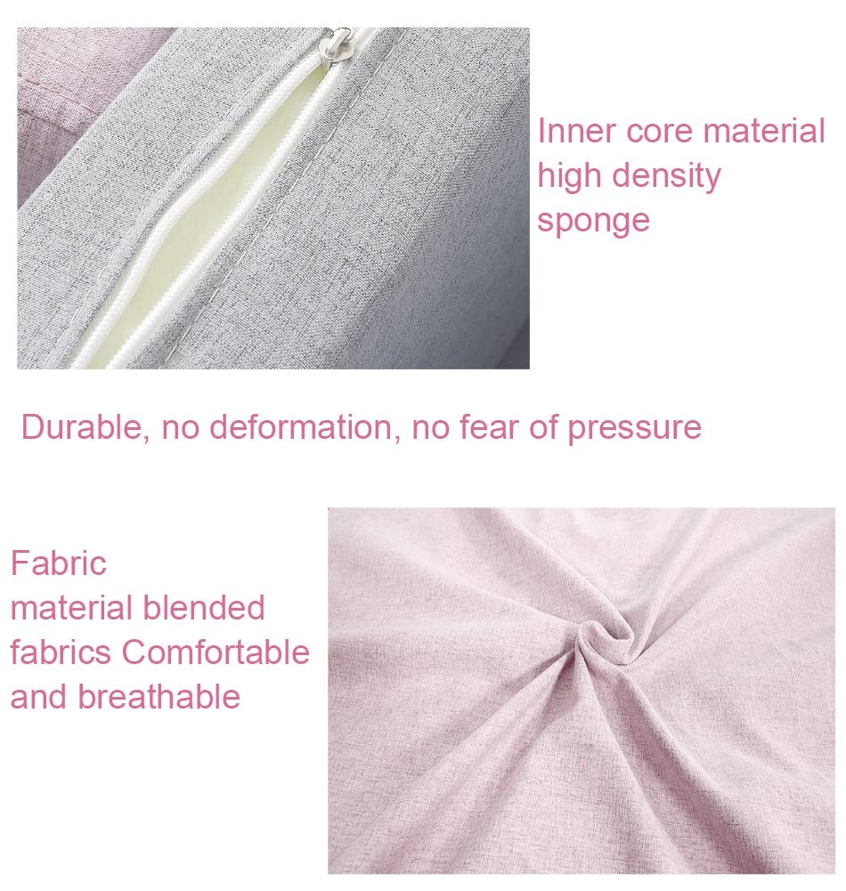 Bed Gap Filler Pillow - 20x8x200cm Beige Wedge Pillow for Mattress Support, Sofa Cushion & Headboard Gap Filler - Perfect for Bedroom, Living Room & Dorm Use to Prevent Items from Falling Behind Furniture
