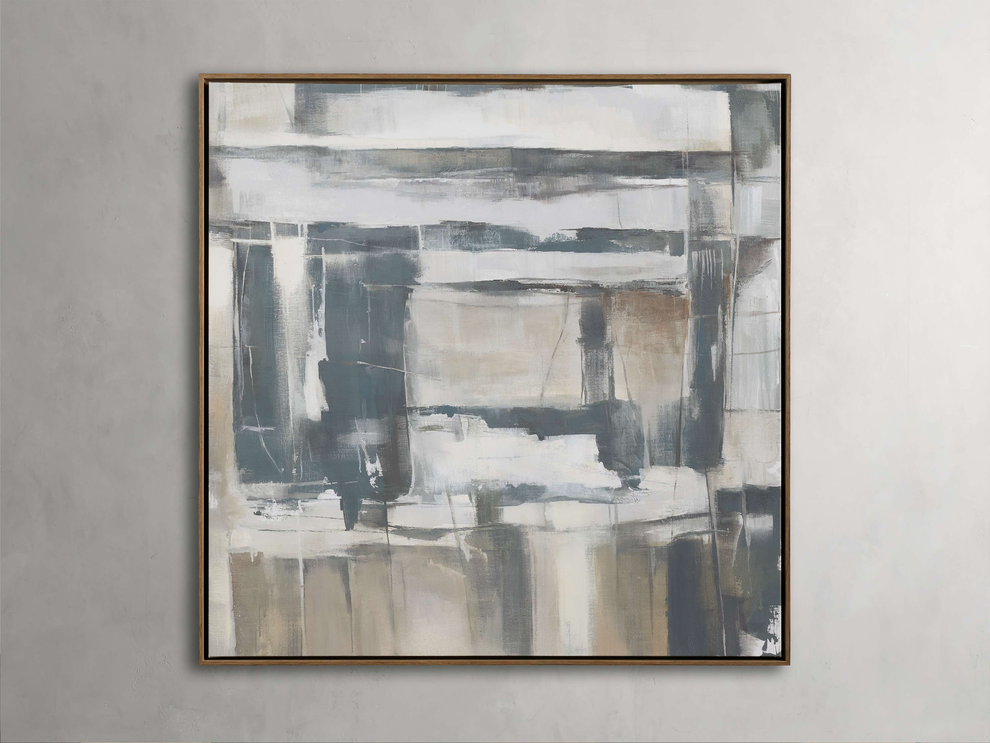 Calm Layers II Framed Print - Modern Abstract Wall Art for Living Room & Bedroom Decor - Perfect for Home, Office & Gift Giving