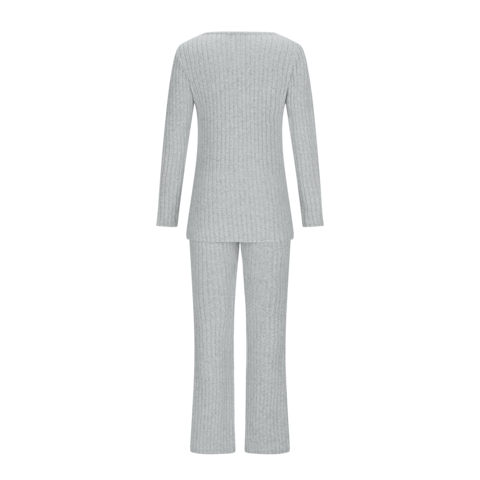 Women's Cozy Knit Lounge Set - 2 Piece Sweater & Pants Outfit for Fall | Soft Long Sleeve Top & Comfortable Bottoms | Perfect for Home Relaxation, Pajama Parties & Casual Wear