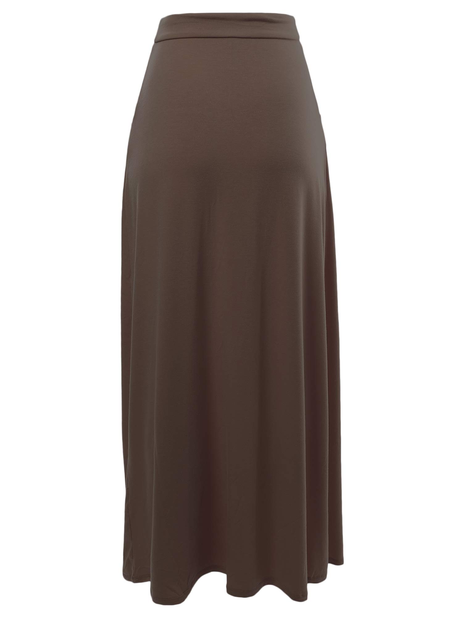 A2Y Women's High Waist Flowy Maxi Skirt - Foldable Long Skirt for Summer, Beach, Travel & Casual Wear - Plus Size Boho Skirt with Pockets