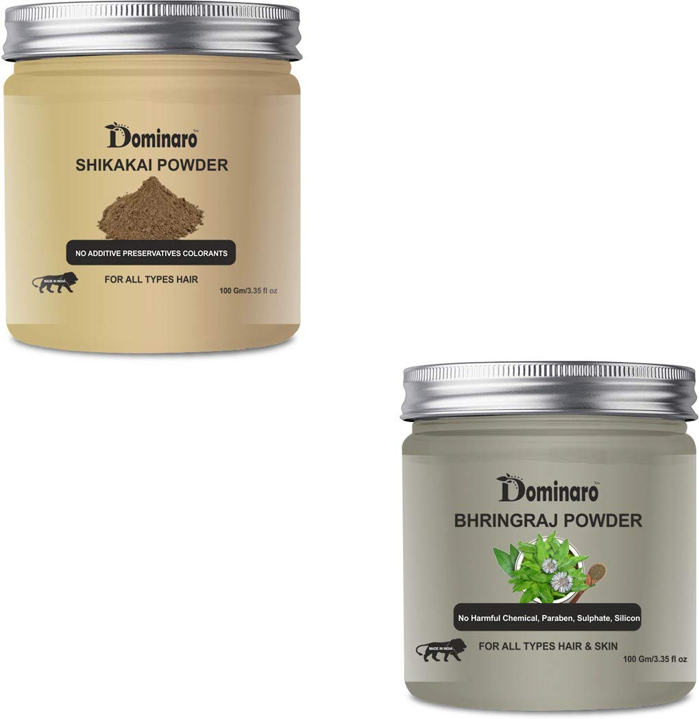 Organic Shikakai & Bhringraj Powder - Hair & Skin Care Combo (200g) for Natural Beauty