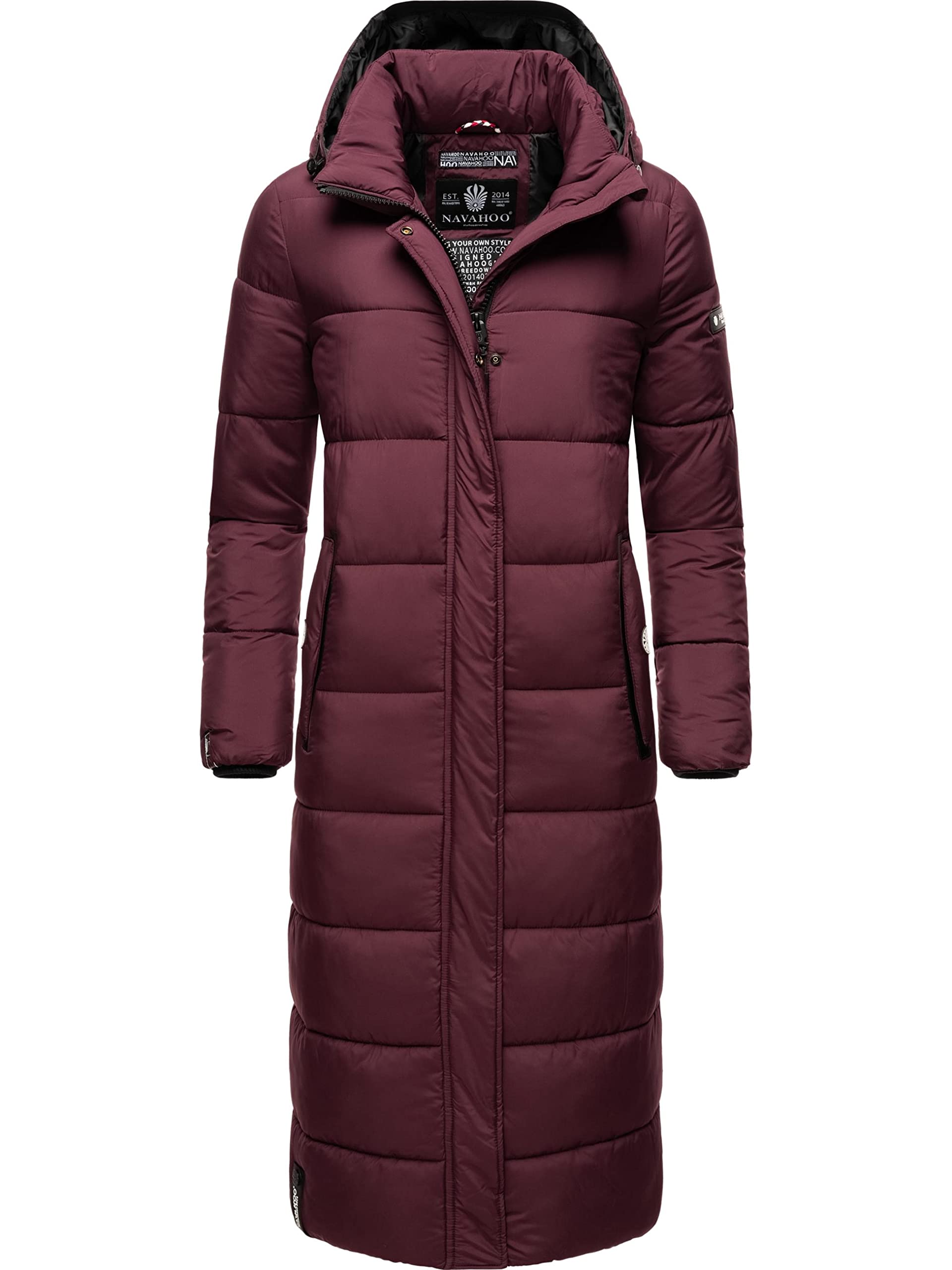 Navahoo Women's Winter Coat - Warm Long Quilted Jacket with Detachable Hood (Sizes XS-XXL) | Perfect for Cold Weather, Snow Days & Outdoor Activities
