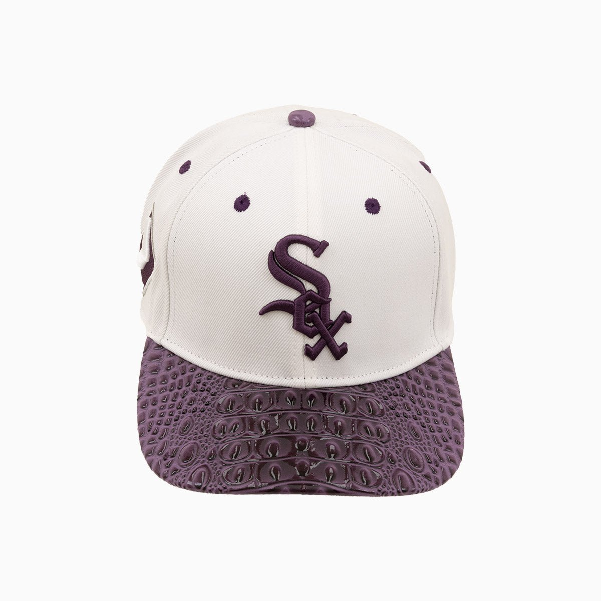 Chicago White Sox MLB Official Leather Visor Flat Hat - Adjustable Snapback for Baseball Fans, Outdoor Sports & Casual Wear
