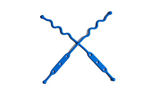 Busy Baby Silicone Placemat Replacement Tethers - Food Grade, BPA Free, Dishwasher Safe (Pack of 2, Blue) | Secure Toys & Stroller Handles | Perfect for Travel, Restaurants & On-the-Go Families