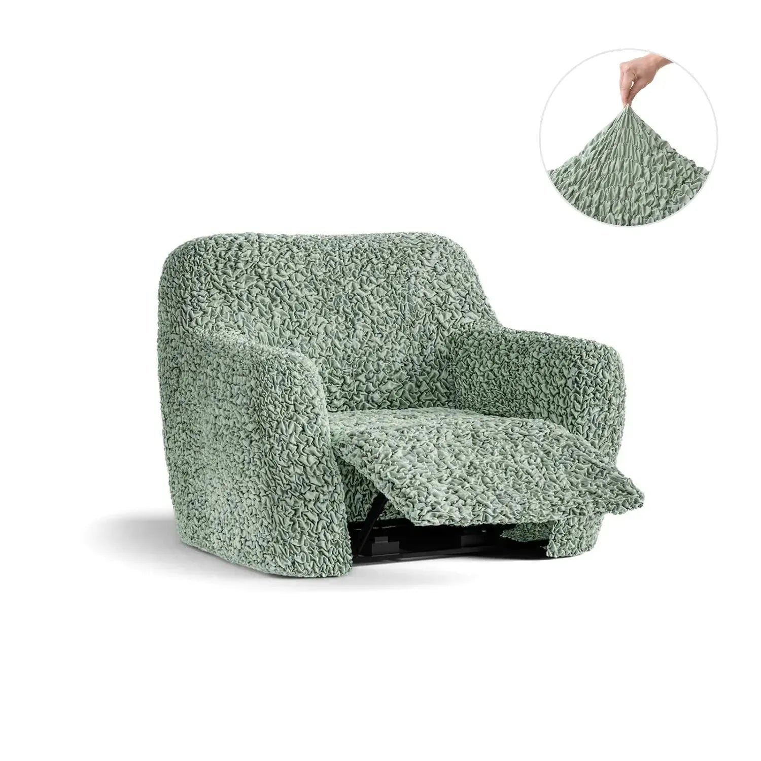 Fuco Cotton Reclining Armchair Slipcover - Stretchable Furniture Protector for Living Room, Bedroom & Home Theater Comfort