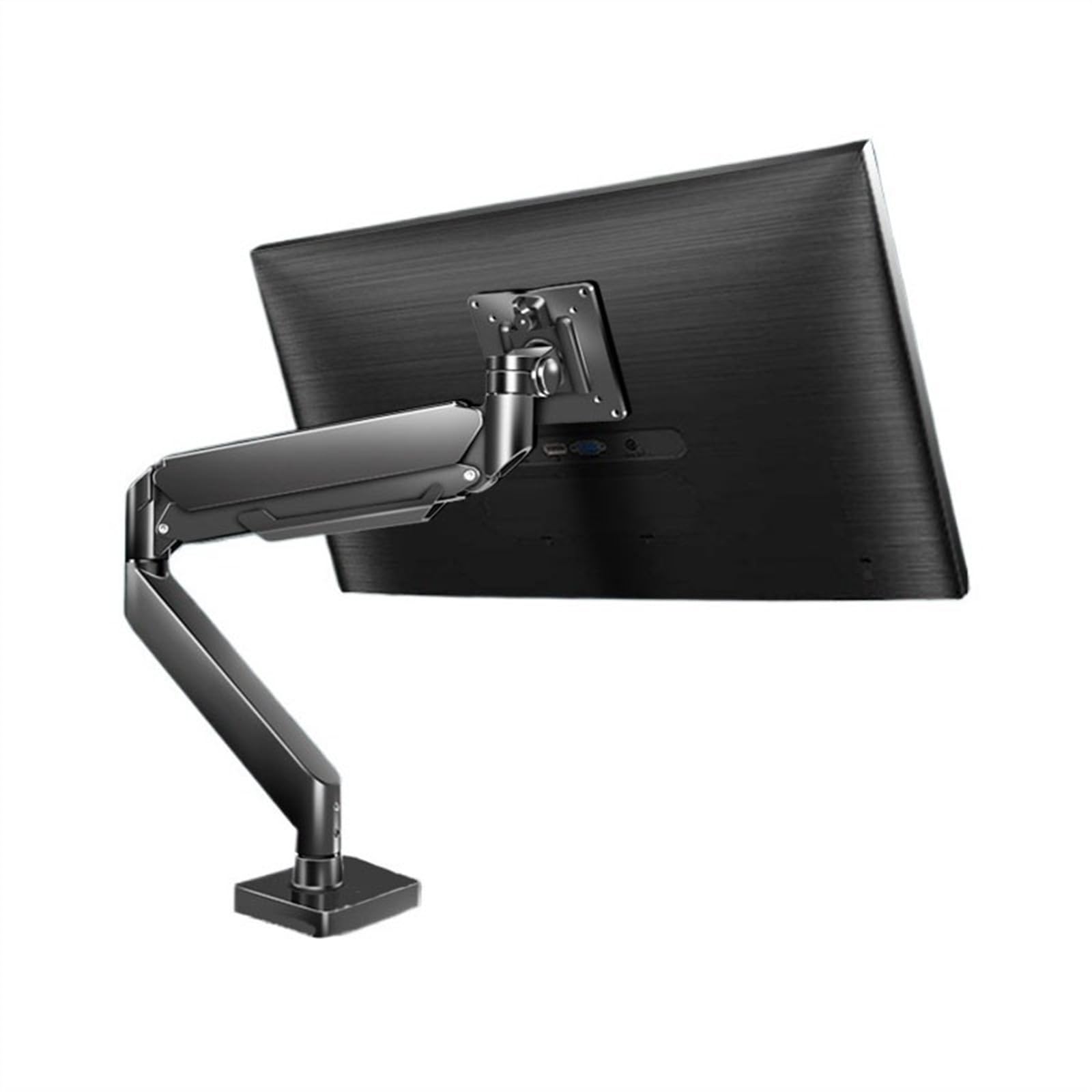 Heavy Duty Single Monitor Desk Mount - Fully Adjustable Ultrawide Monitor Arm for 17-49 Inch Screens up to 33lbs, VESA 75/100mm Compatible (Black) - Perfect for Home Office, Gaming Setup & Workspace Ergonomics