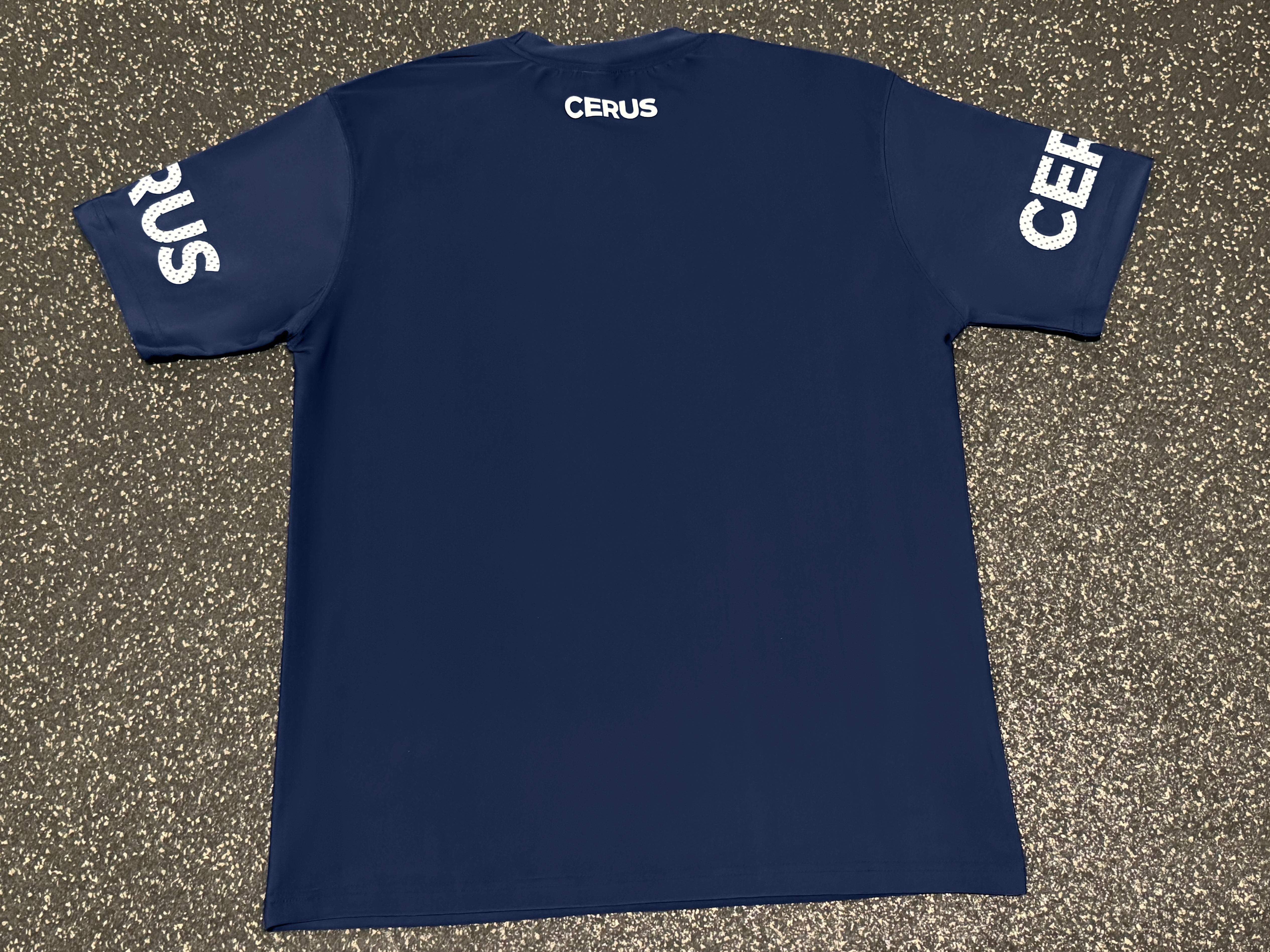 Cerus Navy Fusion Men’s T-Shirt - Premium Cotton Crew Neck Tee for Casual Wear, Gym & Everyday Comfort | Trendy Streetwear & Athletic Apparel
