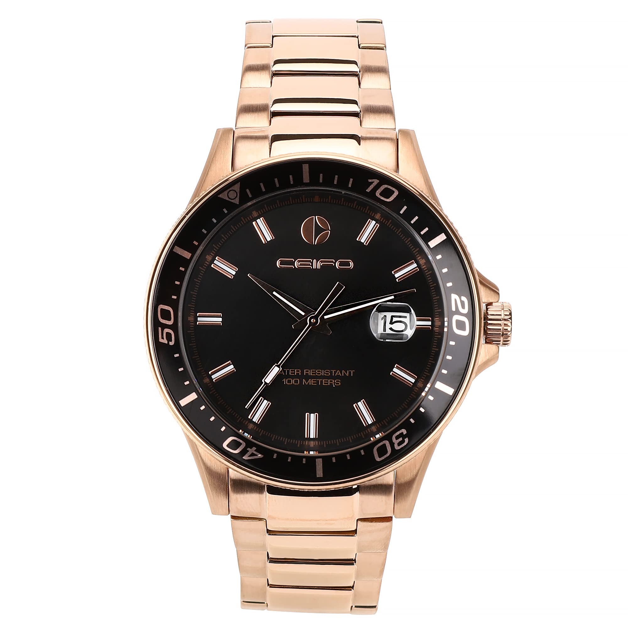 CEIFO Men's Mechanical Self-Winding Skeleton Watch - 10 ATM Waterproof Luxury Dress Watch with Mesh Strap (37mm) - Perfect for Business, Formal Events & Everyday Wear