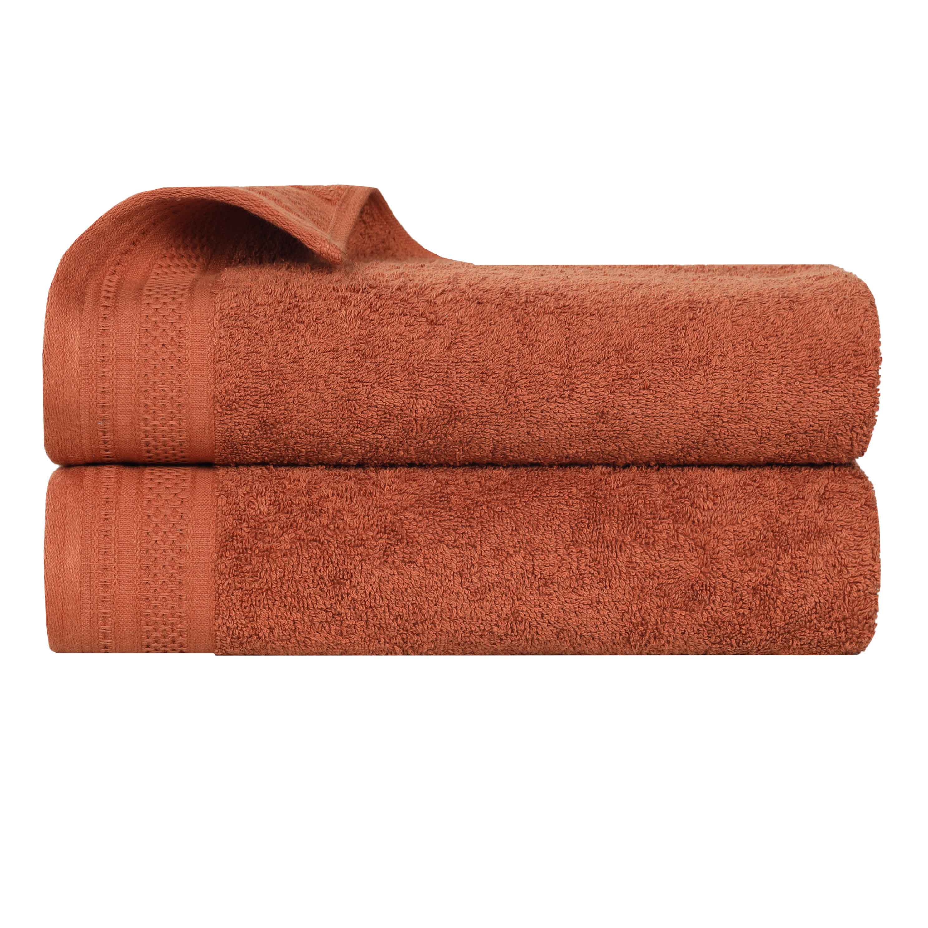 Premium Honeycomb Waffle Weave Cotton Bath Towels - Ultra Soft & Absorbent Luxury Bath Sheets Set of 2 for Spa, Hotel & Home Bathroom Use