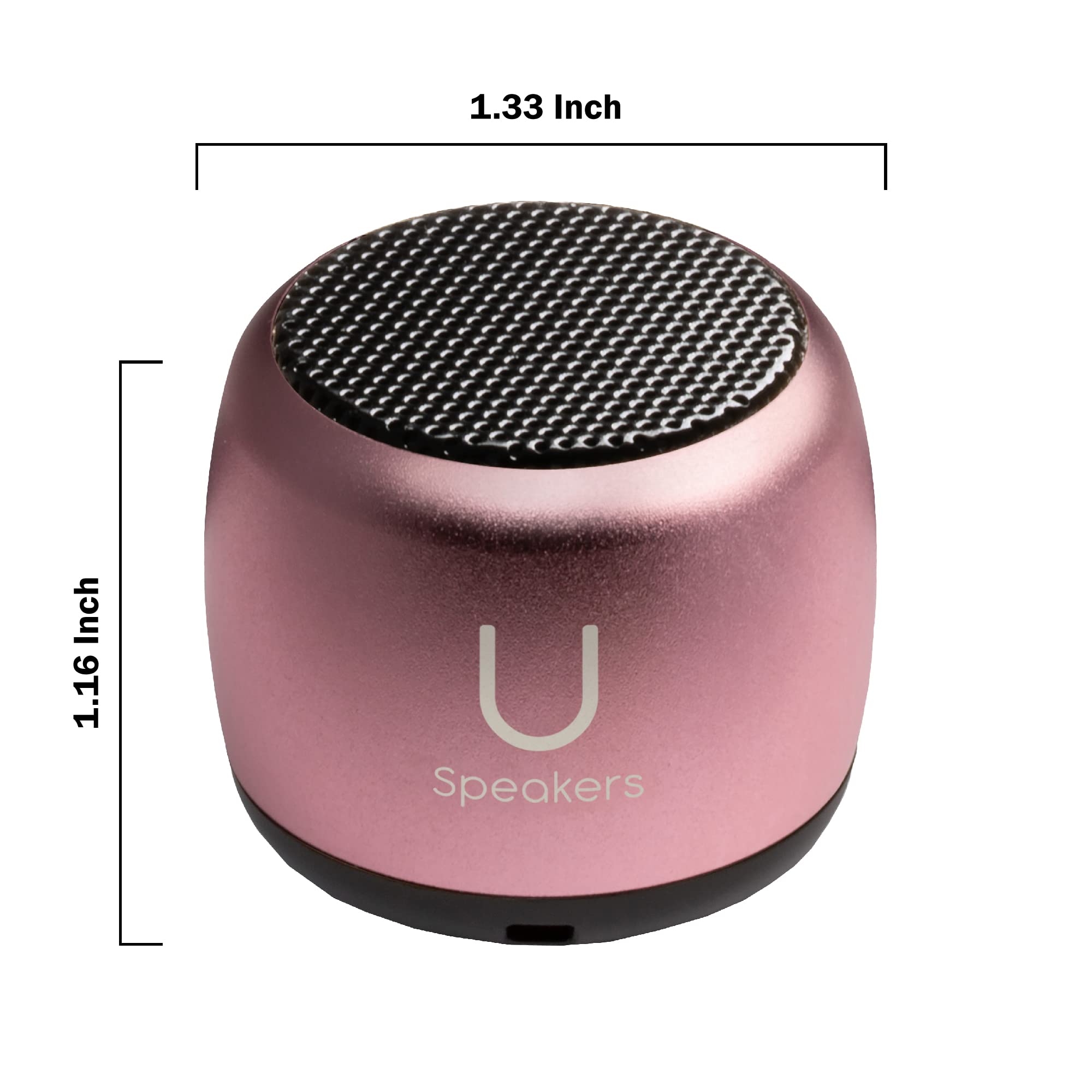 Wireless Bluetooth Computer Speakers 2-Pack with Built-in Mic & Selfie Remote - Pink | Compact Desktop Speakers for Workspace, Laptop, PC, Tablet | Perfect for Home Office, Gaming & Video Calls