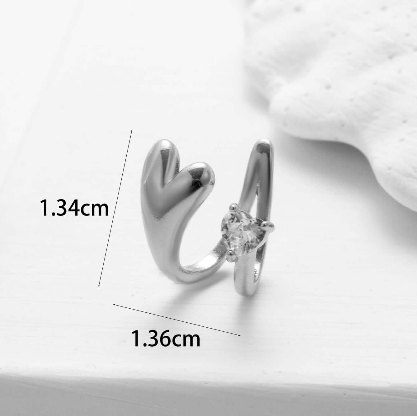 Pearl Bow Heart Dangle Non-Pierced Fake Climber Earrings for Women | HSPJ072 | Elegant Fashion Jewelry for Parties, Weddings & Date Nights