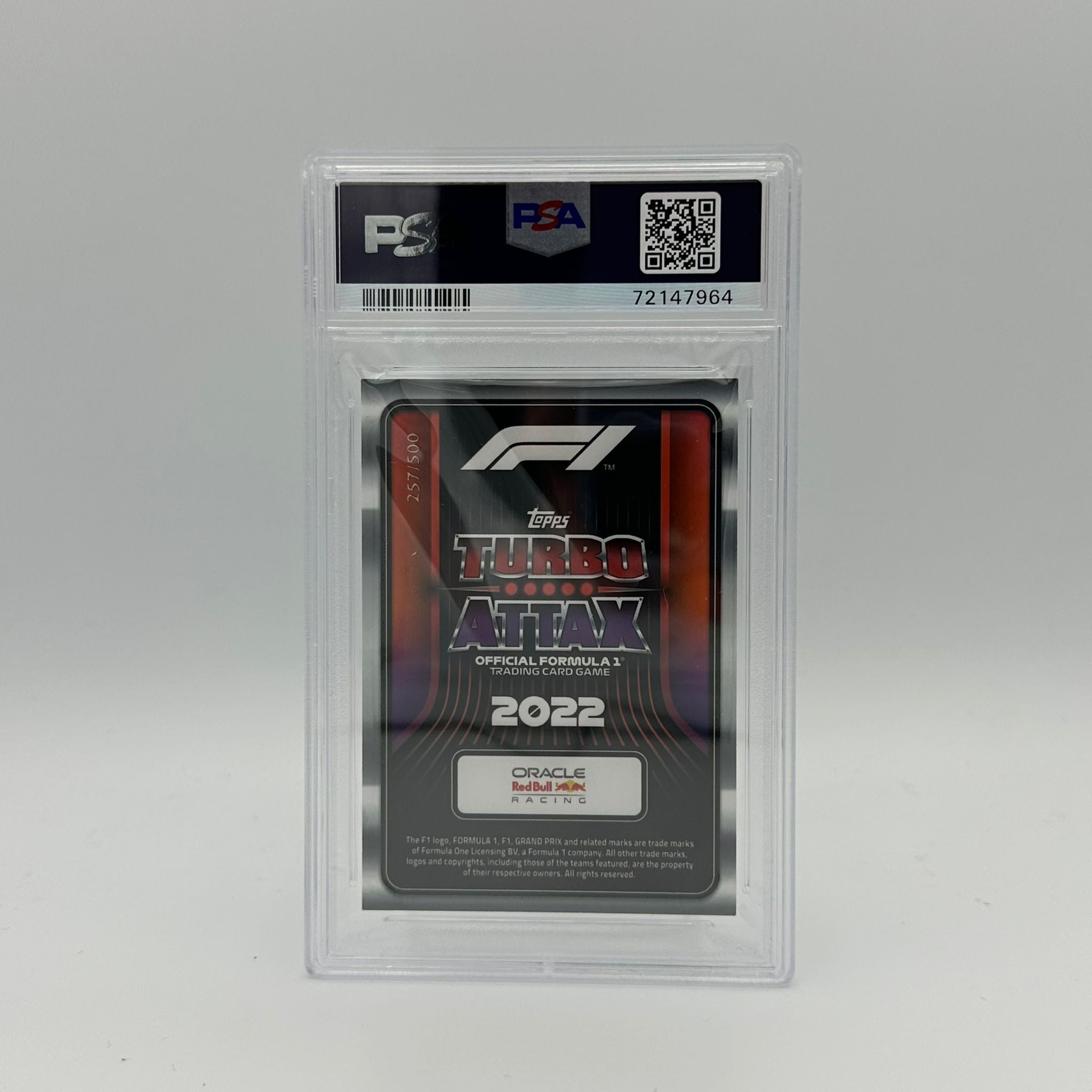 PSA 9 Graded 257/500 Max Verstappen #299 Superstar Mirror Green Trading Card - Perfect for Collectors, Sports Memorabilia Display, and F1 Racing Fans