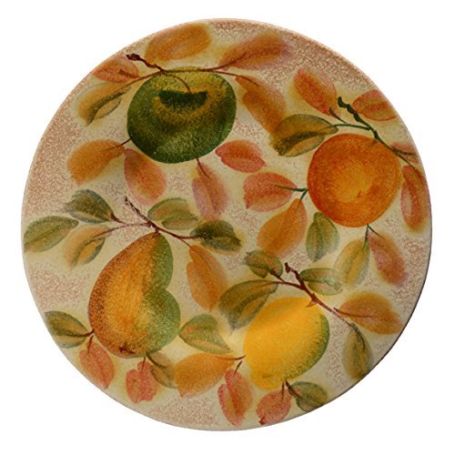 Italian Handmade Porcelain Charger Plate - Traditional Decorated Dinnerware with Fruit Pattern - Elegant Table Setting for All Seasons - Perfect for Holiday Dinners, Wedding Decor & Fine Dining