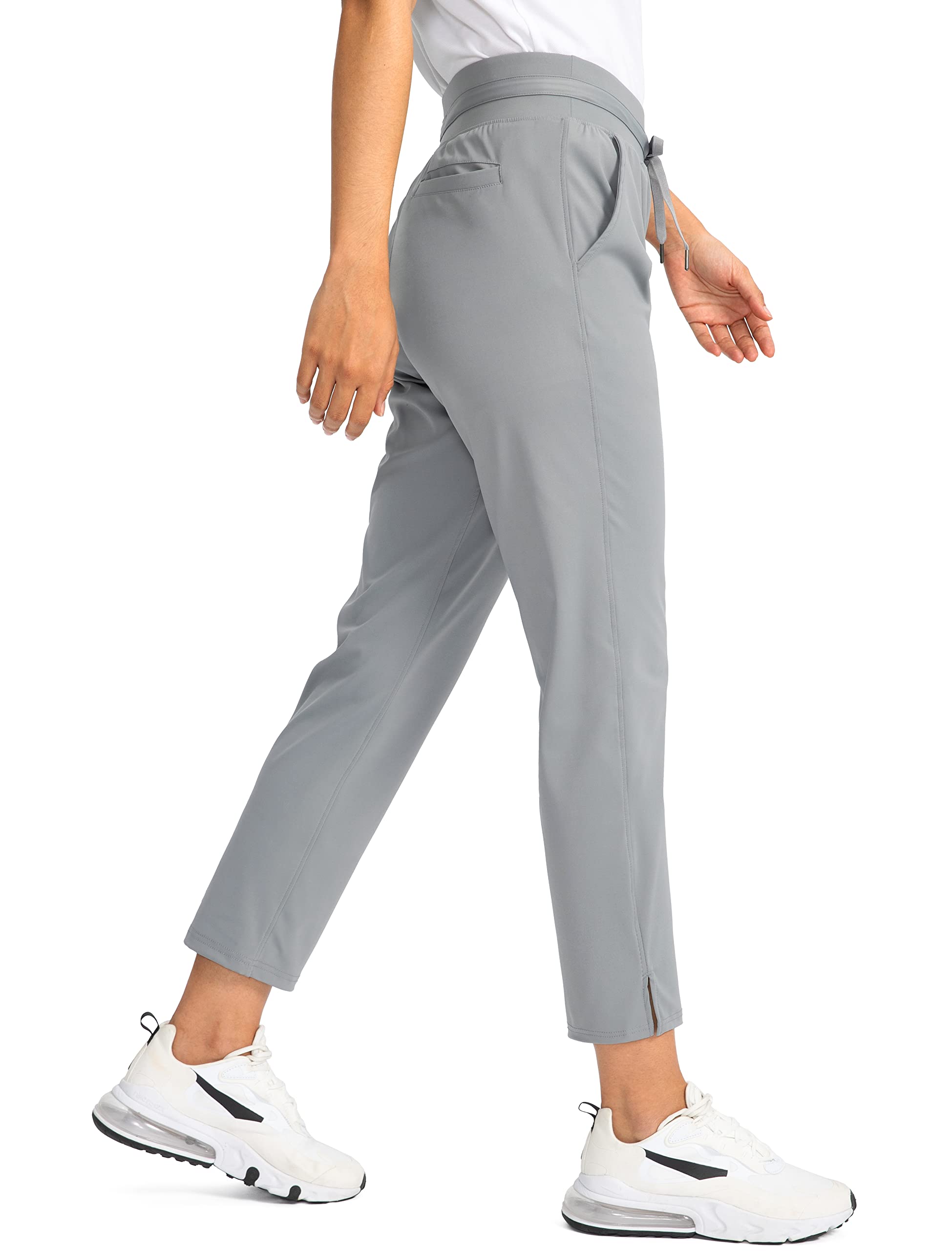 Soothfeel Women's High Waisted Sweatpants - 7/8 Length Stretchy Athletic Pants with 4 Pockets for Workout, Golf & Travel | Comfortable Casual & Work Pants for Women