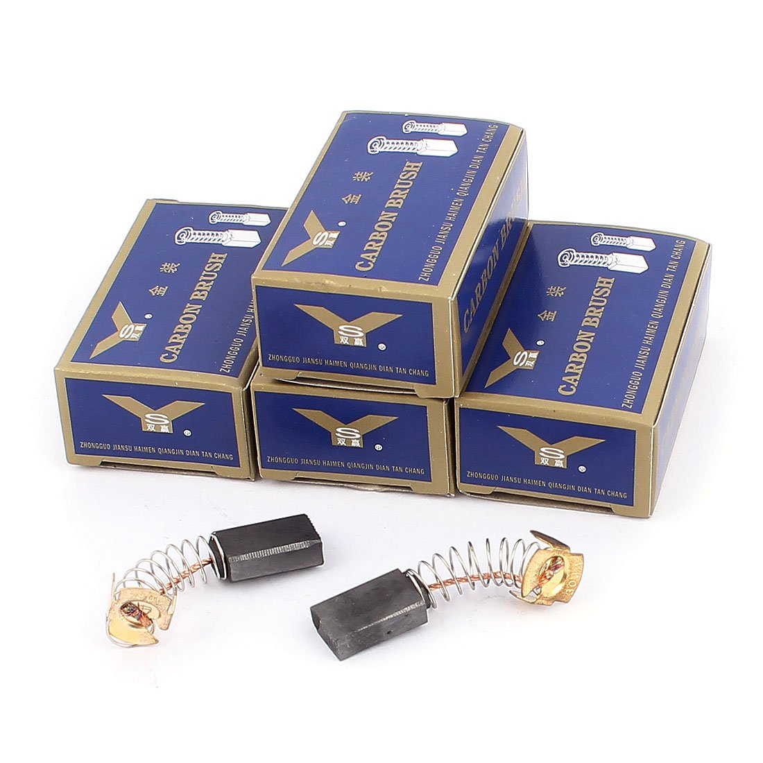 uxcell 16mmx10mmx5mm Carbon Brushes for Electric Drill Motors - 5 Pairs Replacement Power Tool Parts - Ideal for DIY Repairs & Professional Workshop Use