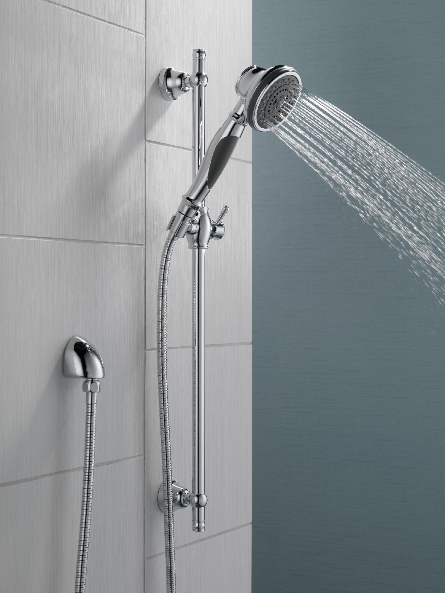 Delta 3-Setting Hand Shower with Slide Bar in Chrome - 57021 Model - Perfect for Bathroom Renovation & Spa-Like Shower Experience