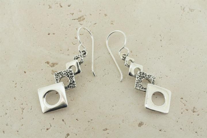 4 Texture Diamond Drop Earrings for Women - Elegant Dangle Earrings for Parties, Weddings & Special Occasions