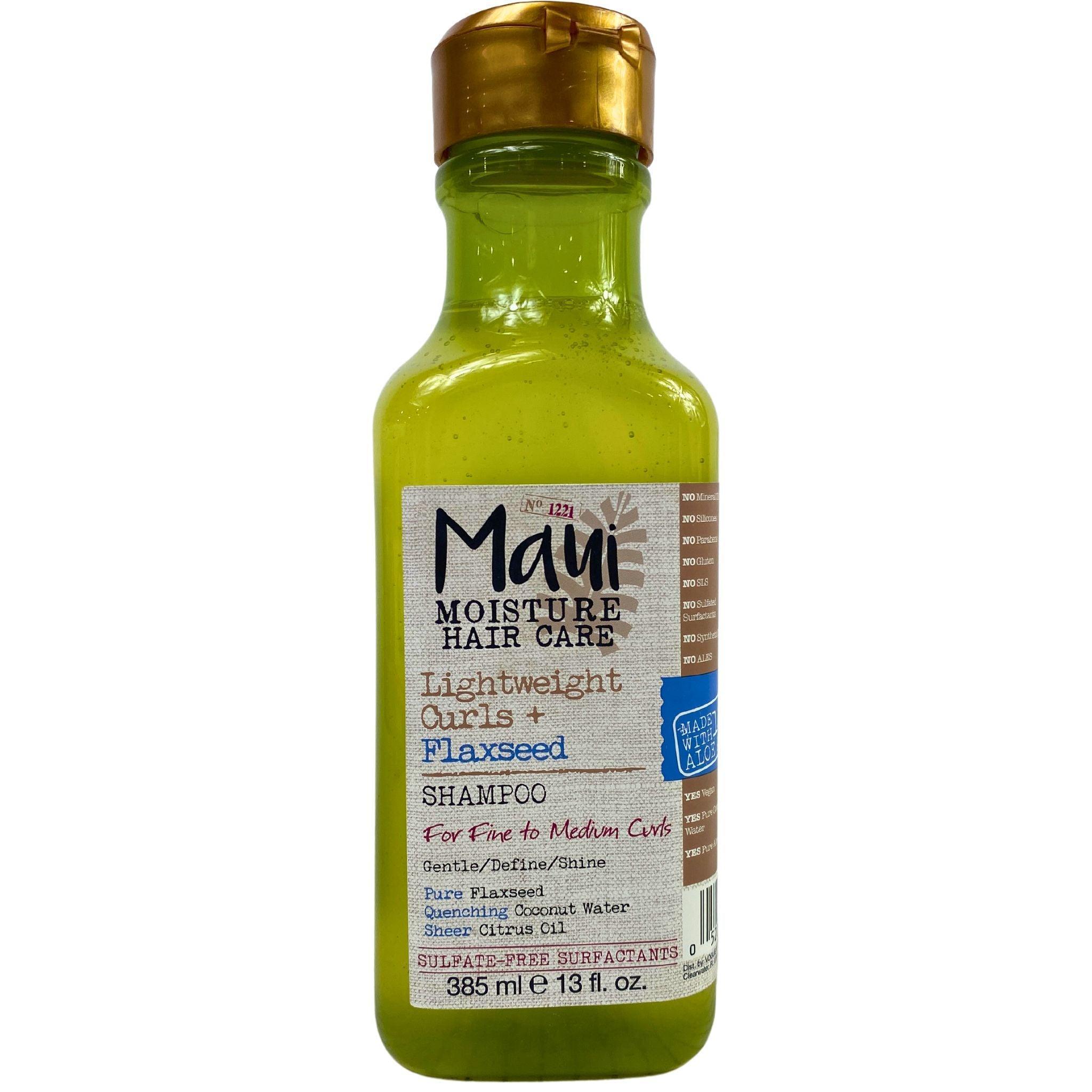 Maui Moisture Lightweight Curls + Flaxseed Shampoo for Curly Hair - 13 oz (Pack of 44) - Hydrating & Defining Shampoo for Natural Curls, Waves & Coils - Perfect for Daily Hair Care Routine