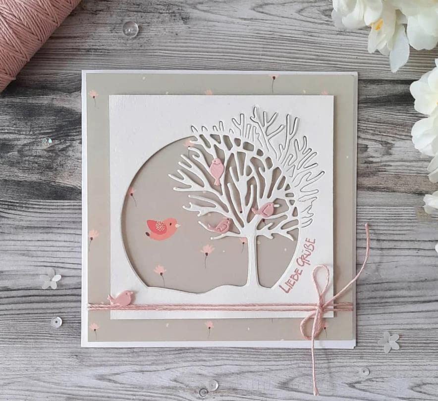Tree Circle Frame Cutting Dies for DIY Scrapbooking, Card Making, and Paper Crafts - Perfect for Handmade Greeting Cards, Invitations, and Home Decor Projects