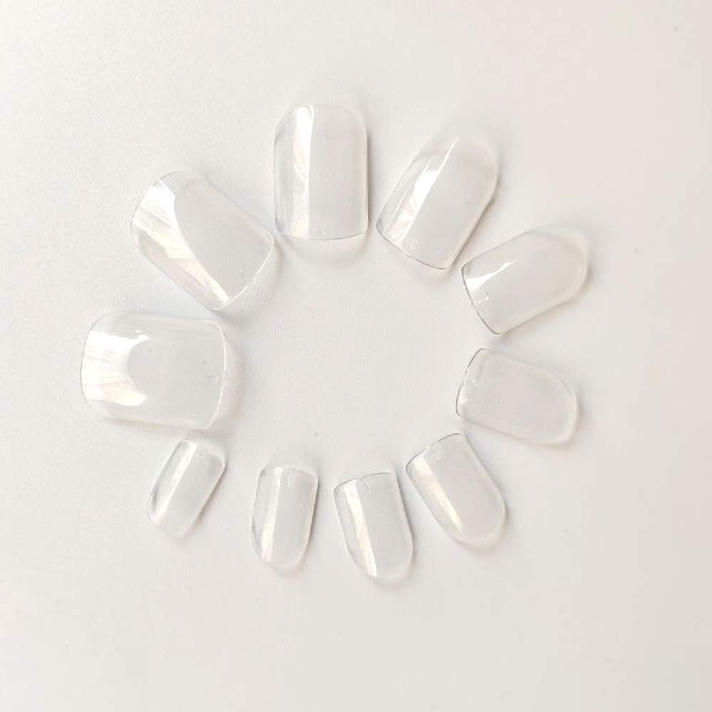 500pcs Clear Short Square Fake Nails - Full Cover Acrylic Nail Tips for Women, DIY Nail Art & Salon Manicure - Perfect for Everyday Wear, Parties & Special Occasions