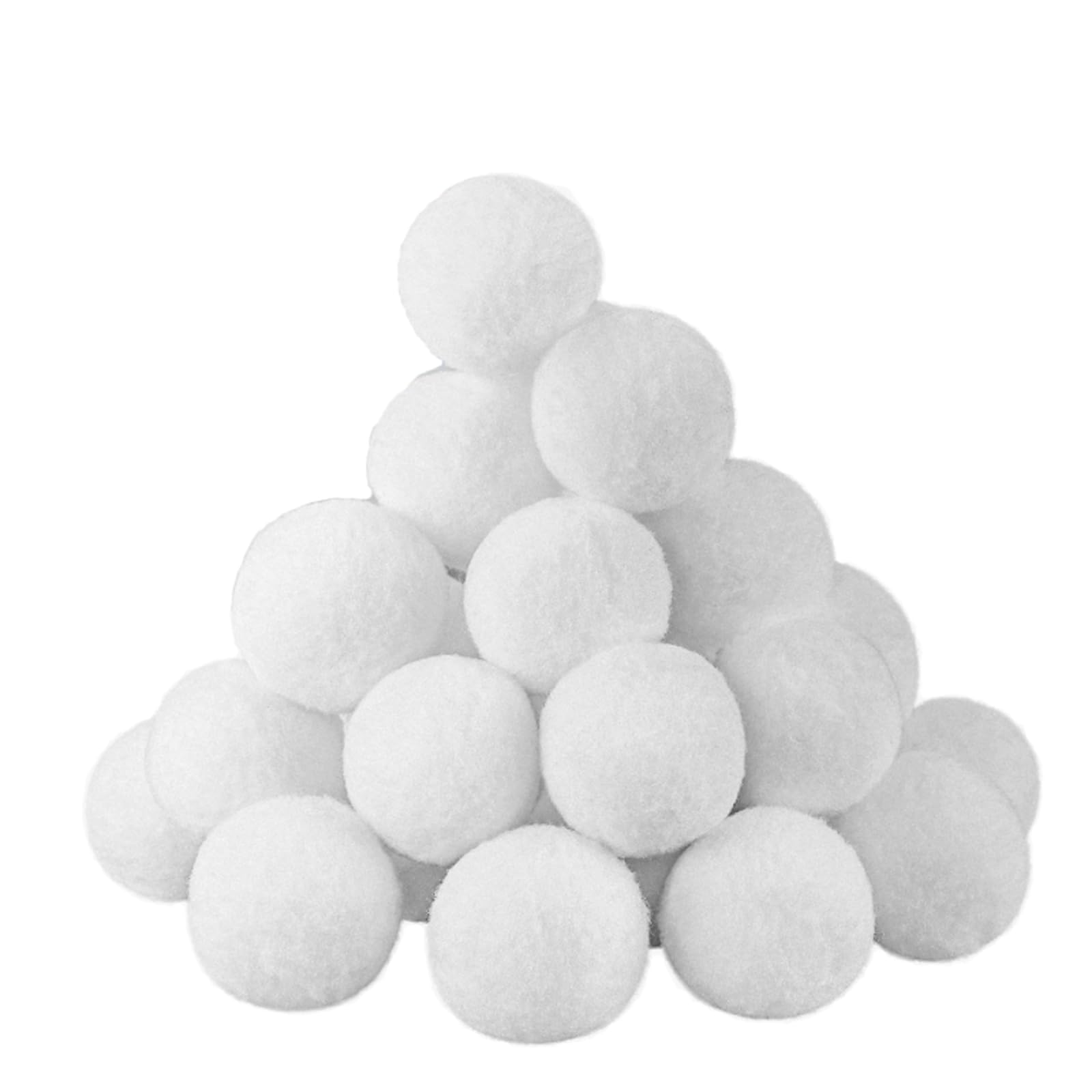50 Pack Christmas Fake Snowballs - 2 Inch Realistic Indoor & Outdoor Snowball Fight Toys for Kids, Family & Parent-Child Interaction | Perfect for Holiday Games, Winter Decorations & Christmas Tree Ornaments