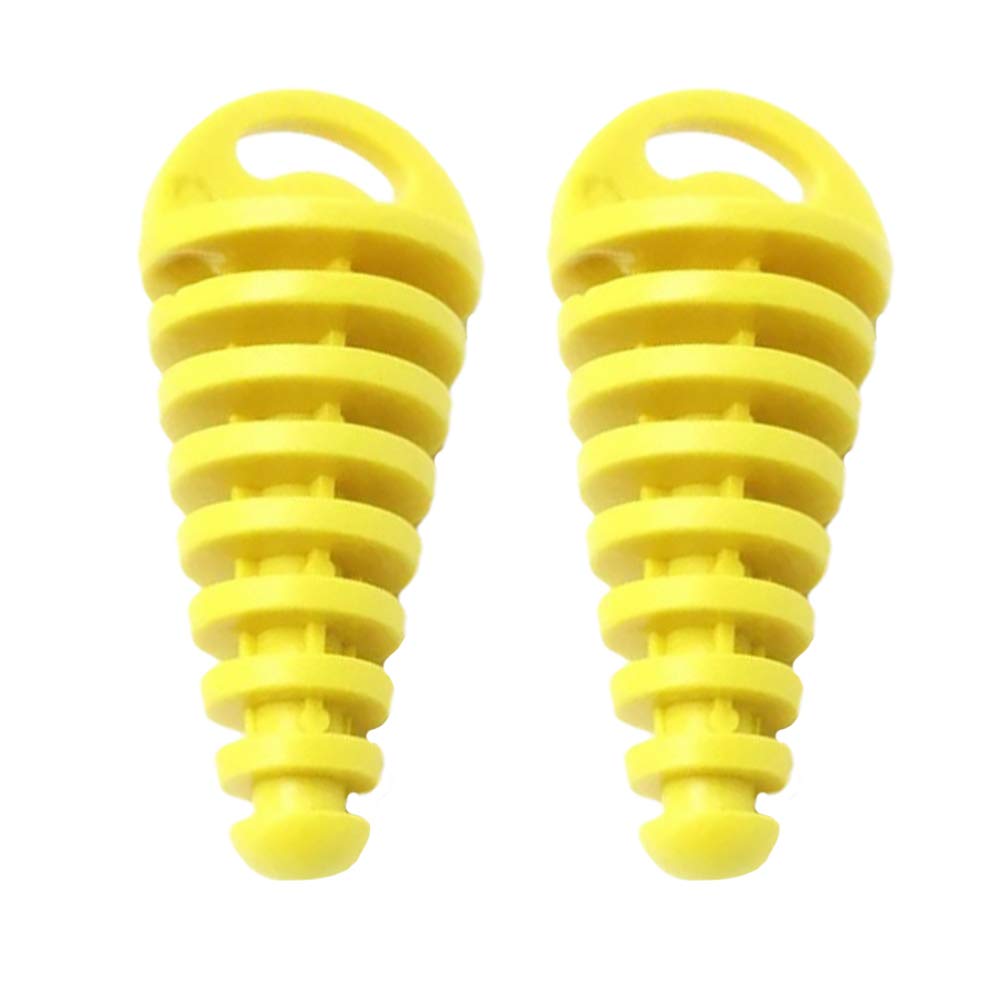 Garneck 2Pcs Universal Silicone Exhaust Muffler Plug - Washable Motorcycle & Dirt Bike Tail Pipe Cover (Yellow) - Perfect for Car Wash Protection & Off-Road Riding