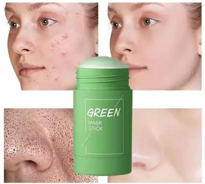 Green Tea Purifying Clay Stick Mask for Women - Oil Control & Deep Cleansing Solid Face Mask for Acne-Prone & Oily Skin - Perfect for Travel & Daily Skincare Routine