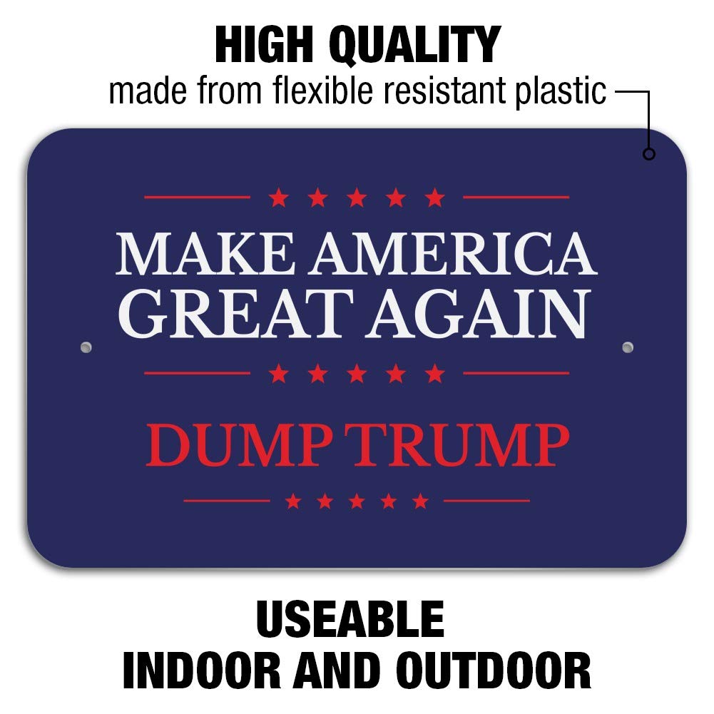 Make America Great Again Sign - Patriotic Dump Trump Office & Home Decor - Perfect for Political Supporters, Business, and Wall Art