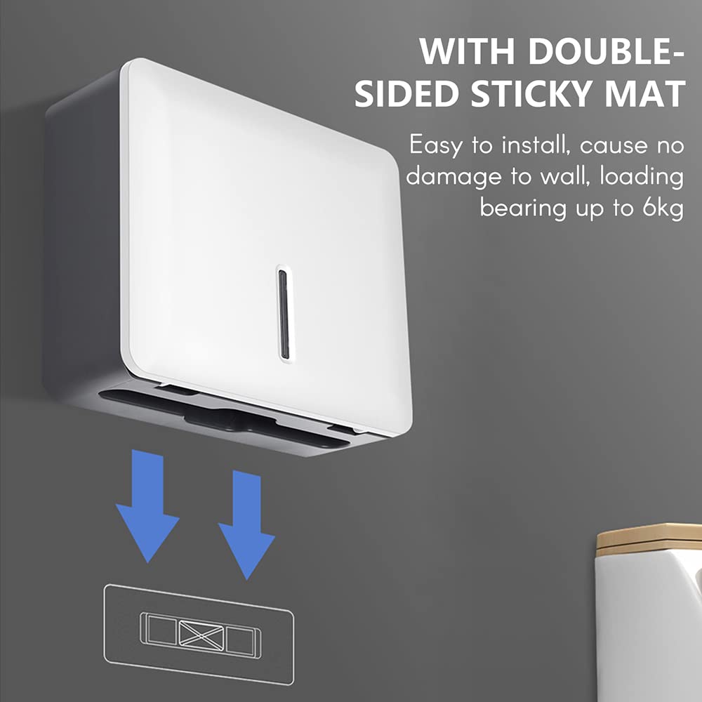 Wall Mount Paper Towel Dispenser with Key Lock - Multifold Hand Towel Holder for Bathroom, Kitchen & Bedroom | Space-Saving & Hygienic Tissue Storage Solution