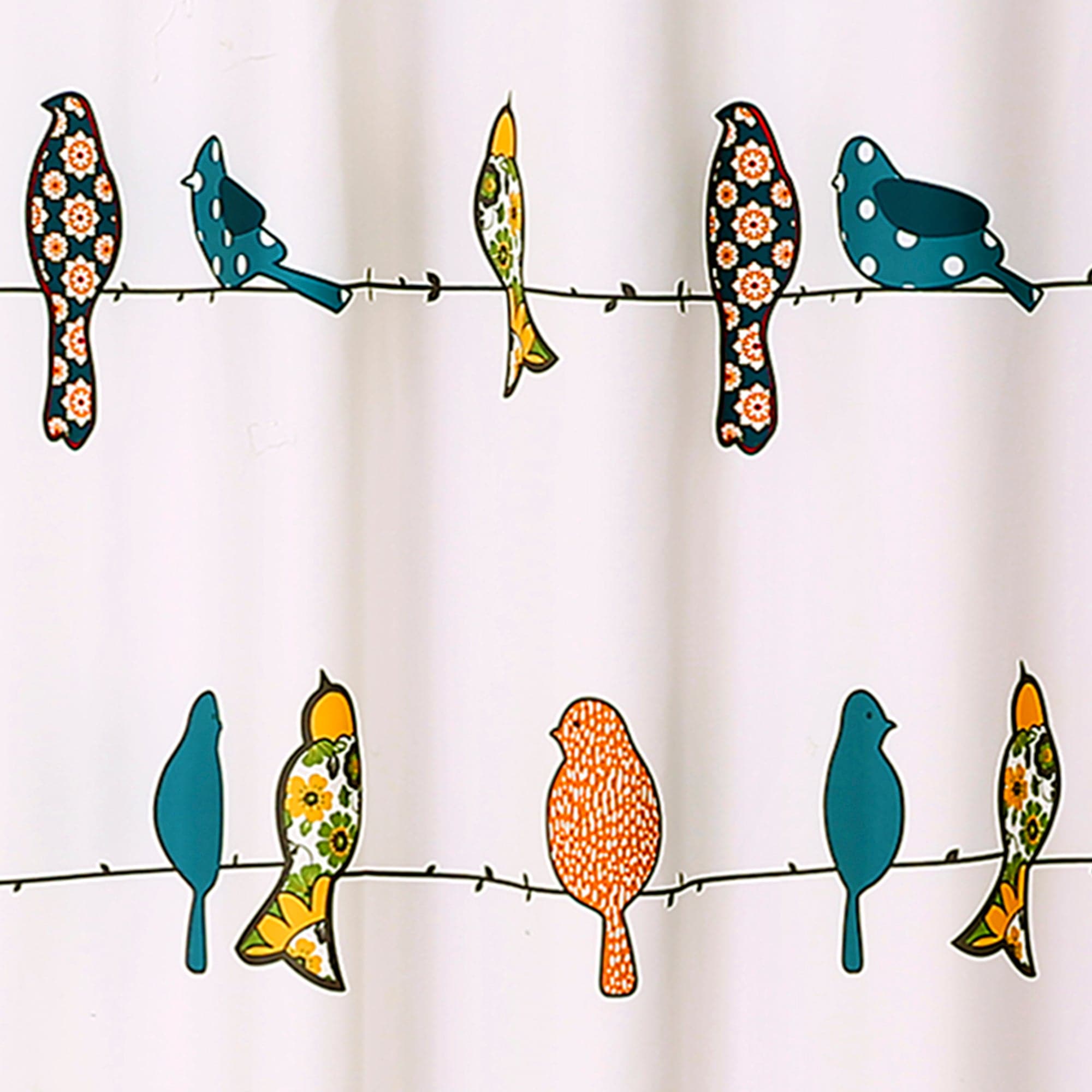 Stylish Rowley Birds Shower Curtain - Waterproof Bathroom Decor with Vibrant Bird Design - Perfect for Modern Bathrooms, Guest Baths & Spa Retreats