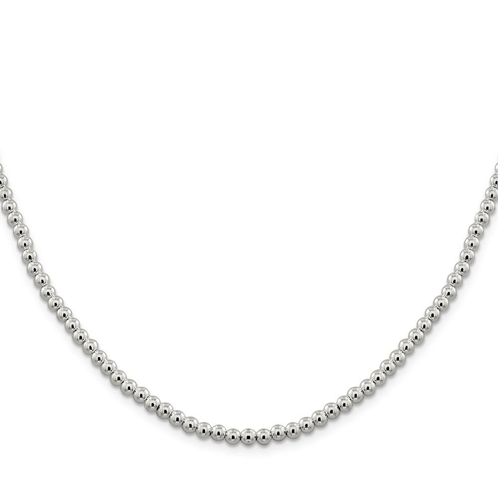 925 Sterling Silver 4mm Beaded Box Chain Necklace for Women - Elegant Layering Jewelry with Lobster Clasp | Stackable with Pendants & Charm Bracelets | Perfect Gift for Anniversary, Birthday & Date Night | Great for Office Wear, Parties, Weddings & Everyday Fashion | Ideal for Layering, Gift Giving, Special Occasions and Daily Wear