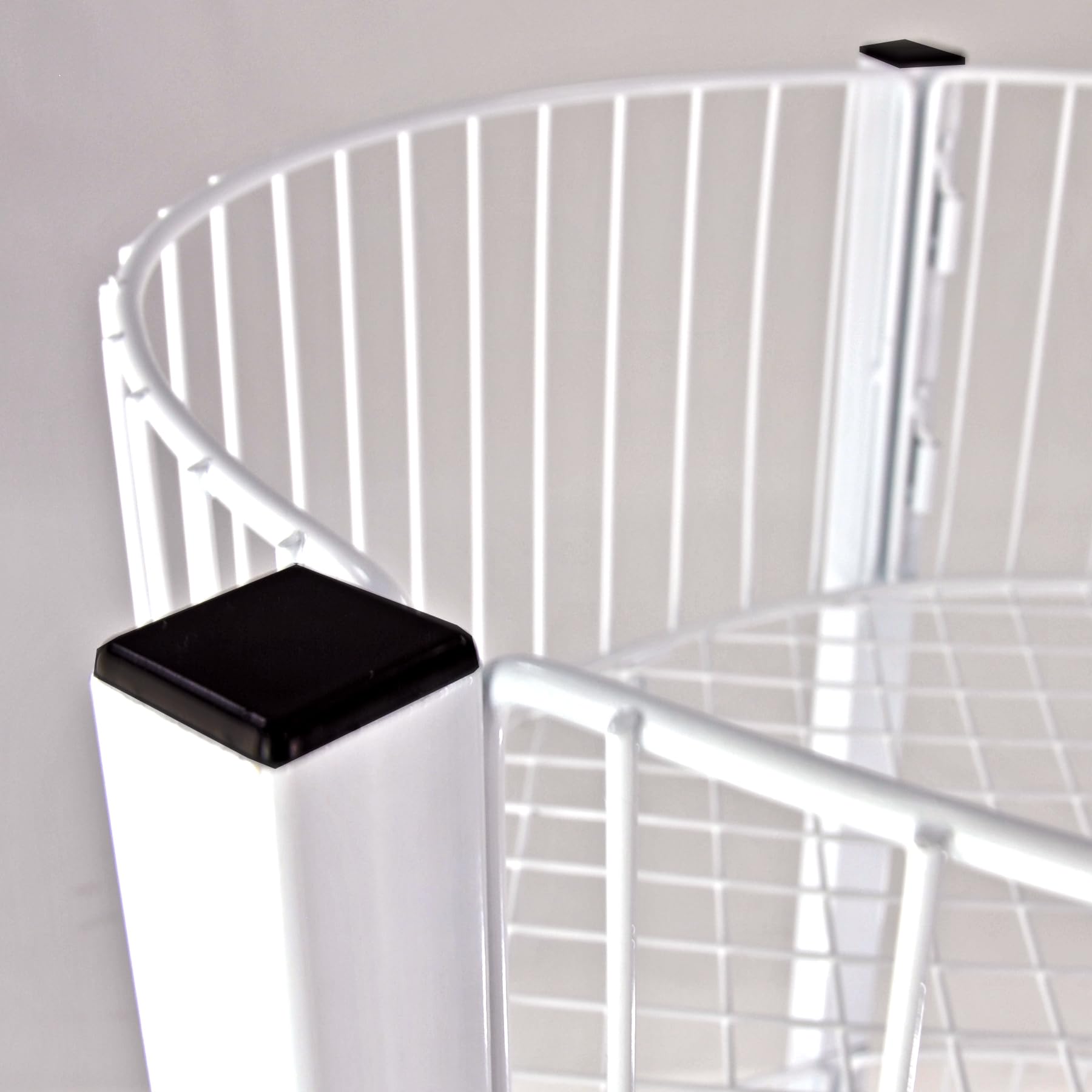 Azar Displays 300703 3-Tier Round Wire Dump Bins - White | Store Display Organizer for Retail, Supermarkets & Warehouse Organization