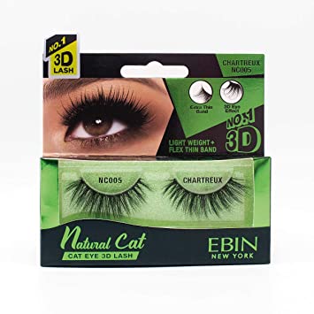 EBIN NATURAL 3D Cat Eye False Eyelashes - Natural Look, Voluminous & Wispy (Choose Your Style) - Perfect for Parties, Weddings & Everyday Glam