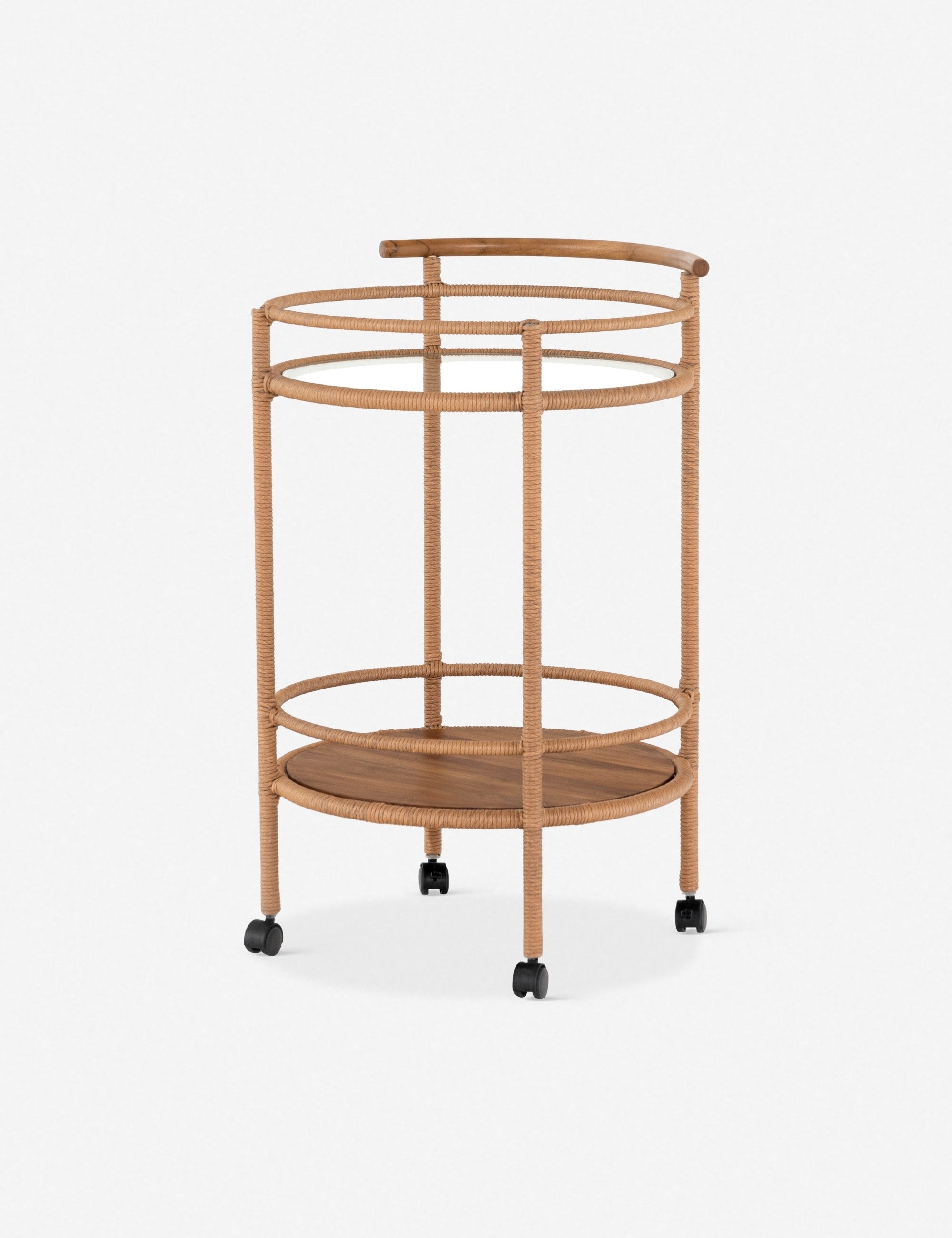 Annika Rolling Bar Cart - Indoor & Outdoor Serving Cart with Wheels for Drinks, Cocktails & Party Essentials | Perfect for Home, Patio, Garden & Entertaining