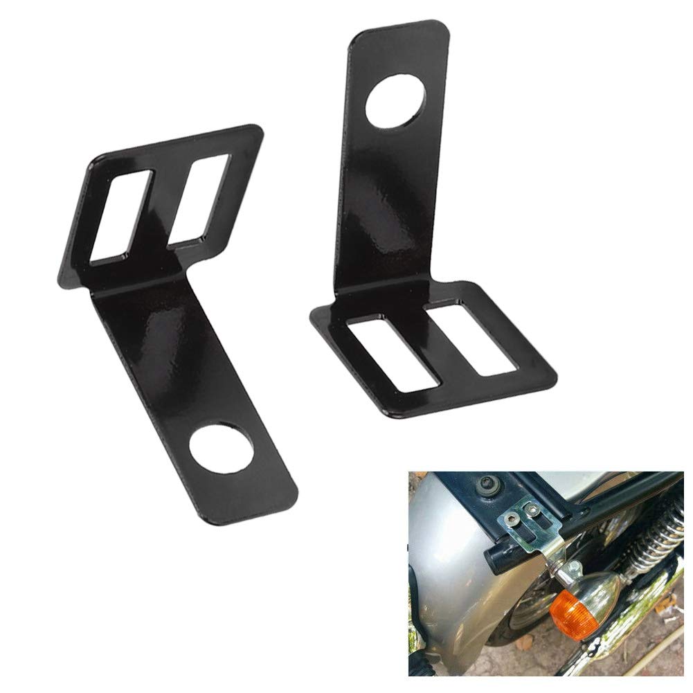 Universal Motorcycle Turn Light Bracket - Black Iron Mount for Indicator Lamp Modification | Perfect for Custom Bike Upgrades