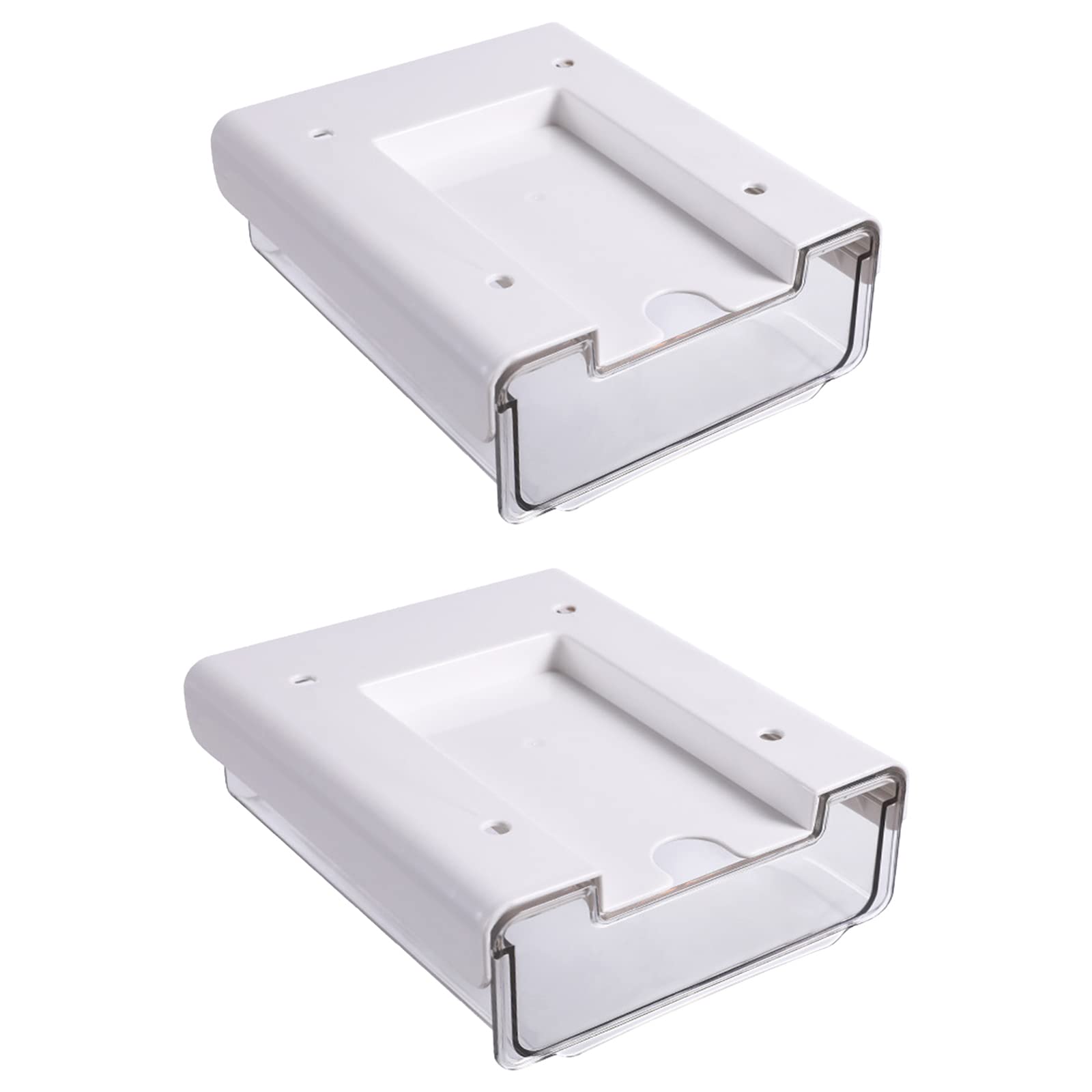2-Pack Under Desk Drawer Organizer with Self-Adhesive Mount - Slide-Out Storage for Office & Home - Perfect for Organizing Stationery, Files & Small Items (Space-Saving Desk Solution)